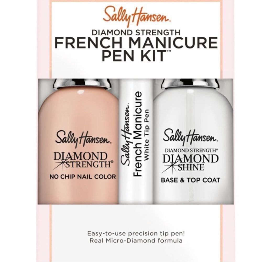 3 SETS SALLY HANSEN FRENCH MANICURE POLISH PINK WHITE